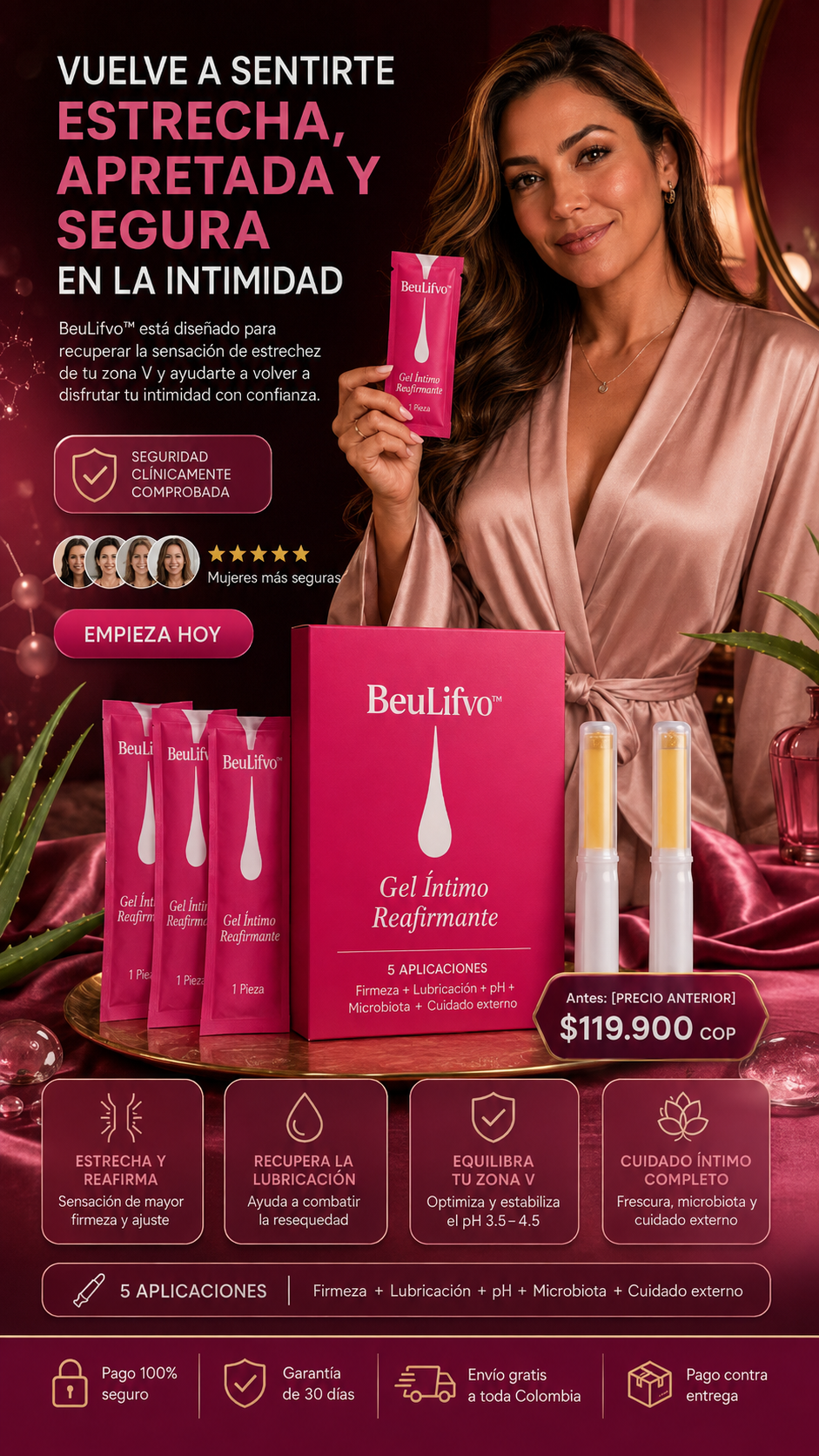 Beuifvo™ - GEL ESTRECHANTE, ACLARANTE Y DE CUIDADO INTIMO