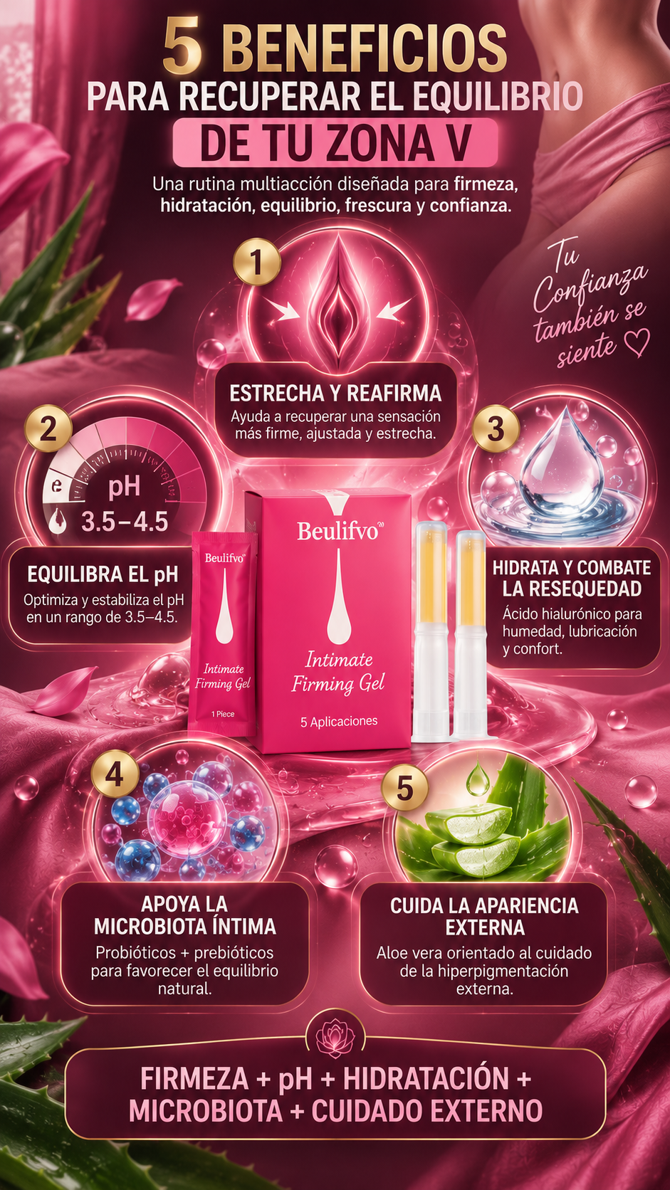 Beuifvo™ - GEL ESTRECHANTE, ACLARANTE Y DE CUIDADO INTIMO