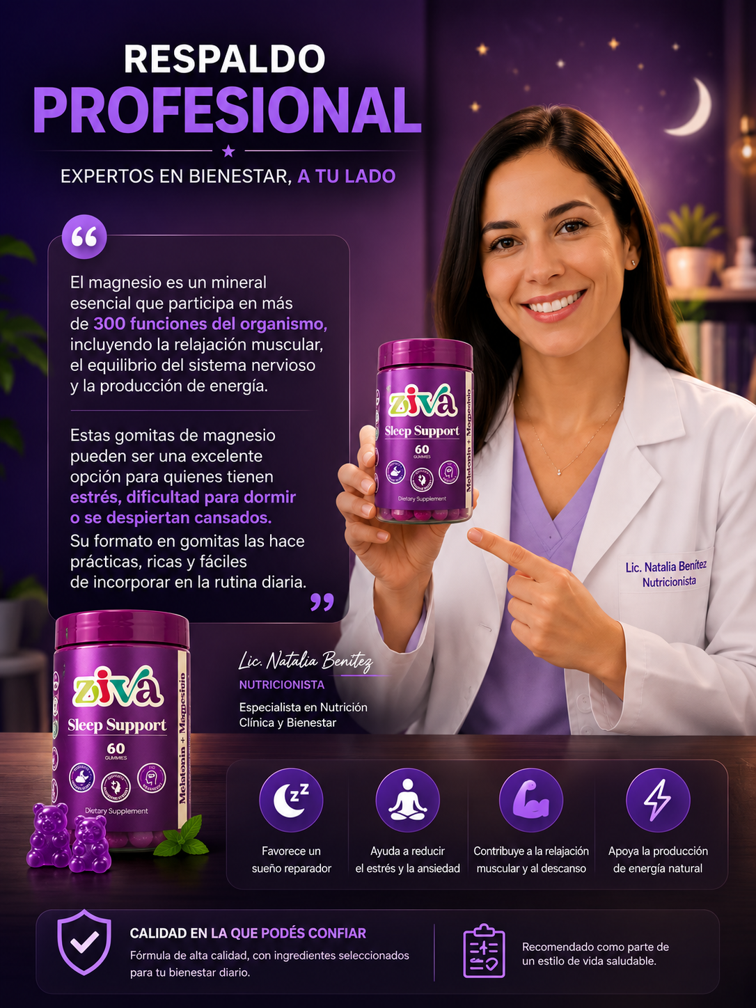 GOMITAS PARA DORMIR | MELATONINA + CITRATO DE MAGNESIO