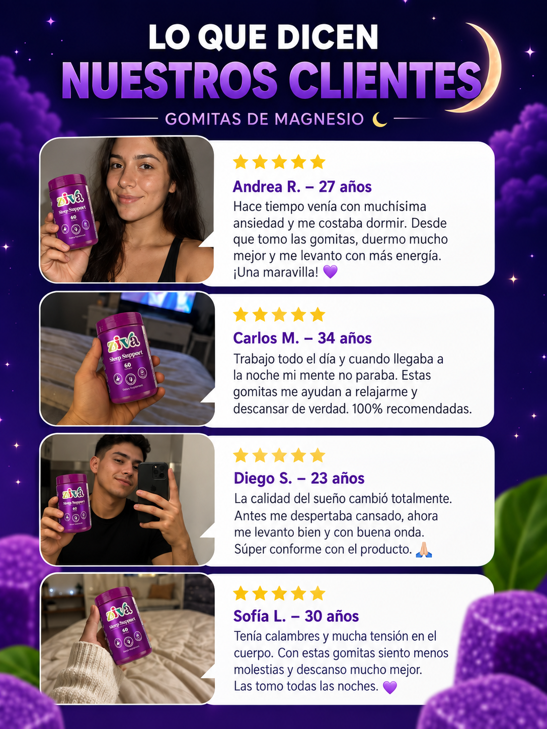 GOMITAS PARA DORMIR | MELATONINA + CITRATO DE MAGNESIO