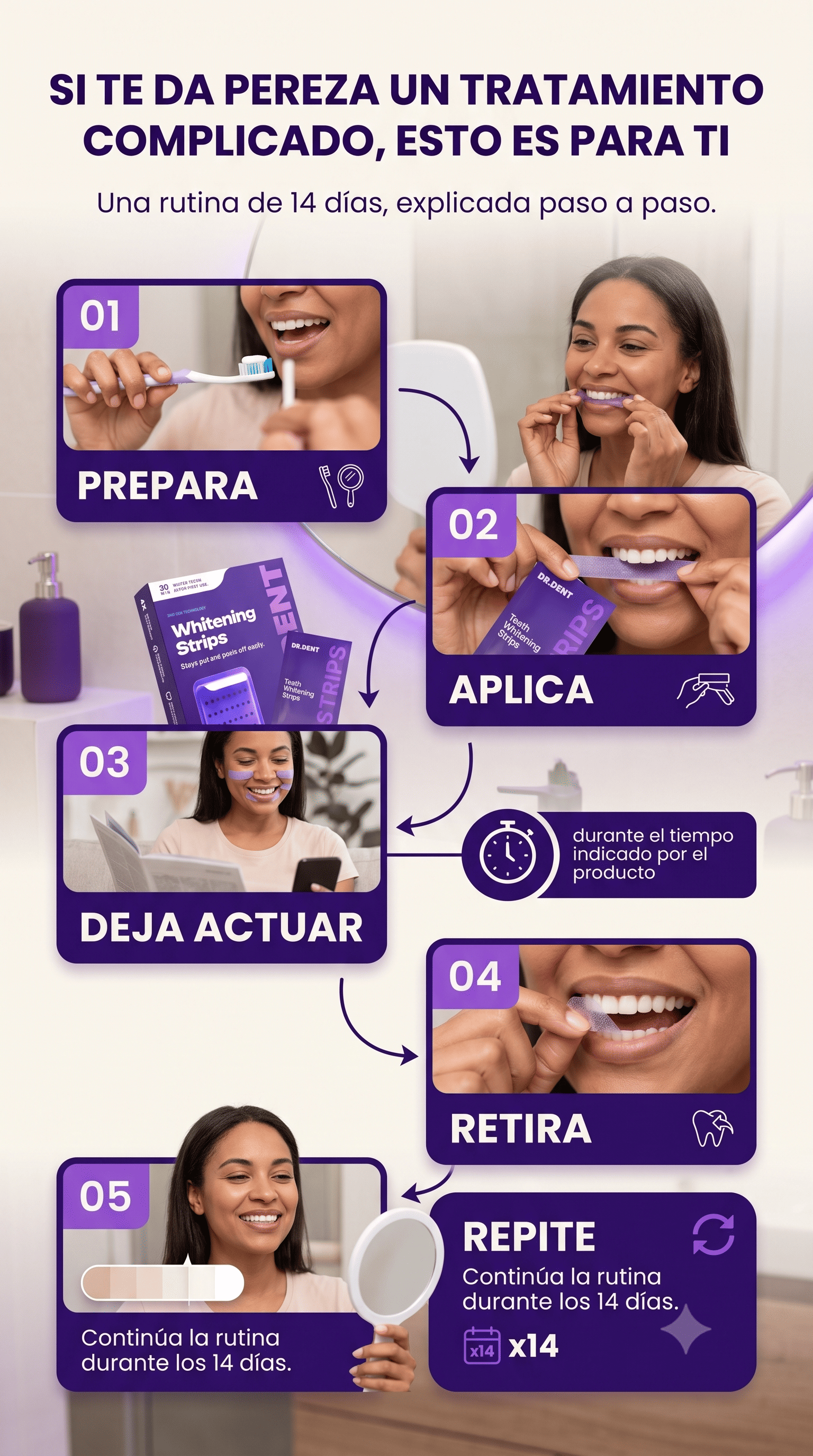 Tratamiento para blanqueamiento dental de 14 dias (ASEGURADO)
