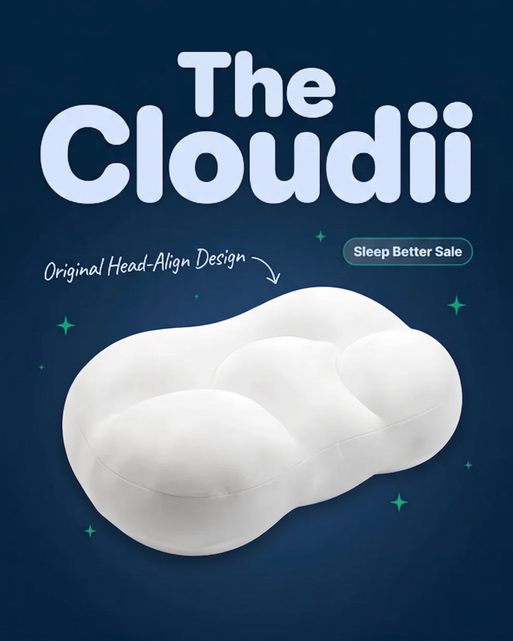 CLOUDII™ - Almohada Americana cervical tipo nube 3D